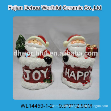 Personalized ceramic christmas party gifts with led light